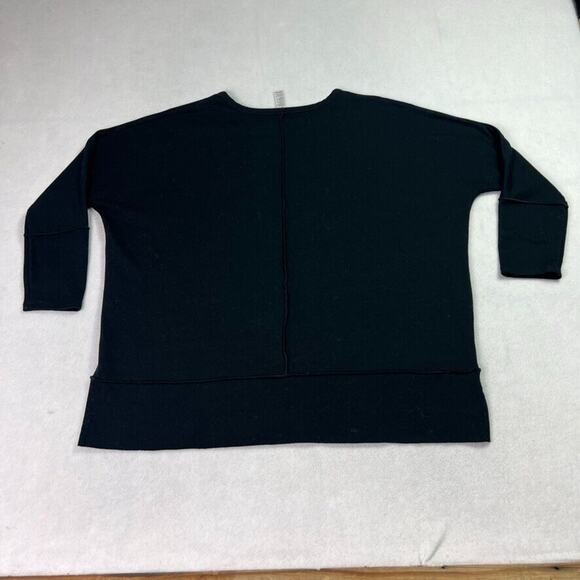 Spanx Sweatshirt Womens Small Black Dolman Pullover Athleisure Boxy Top - Picture 7 of 7